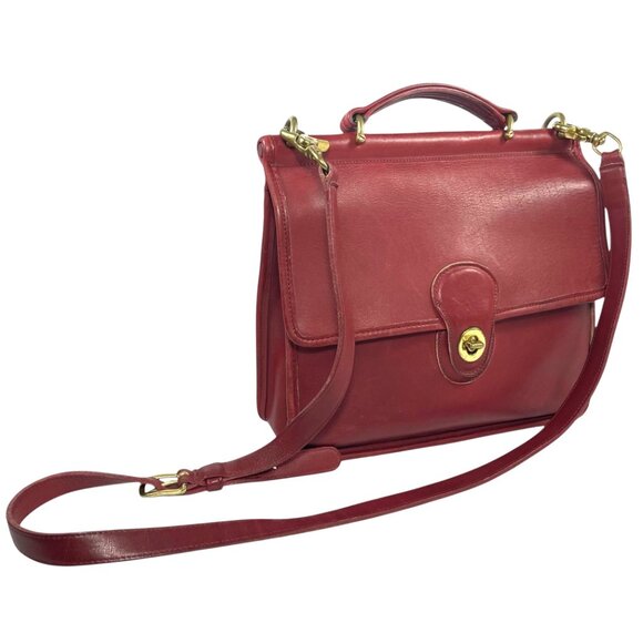 Vintage 9927 Coach Willis Red made in United States Leather Handbag - Picture 10 of 16